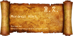 Murányi Kürt névjegykártya